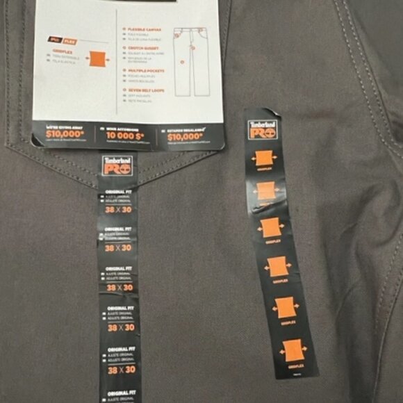 Timberland Pro Gridflex Canvas Gray Work Pants Original Fit - Picture 3 of 7